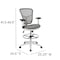 Flash Furniture Gray Draft Chair, White Frame HL-0001-1CWHITE-LTGY-GG - alternate 3